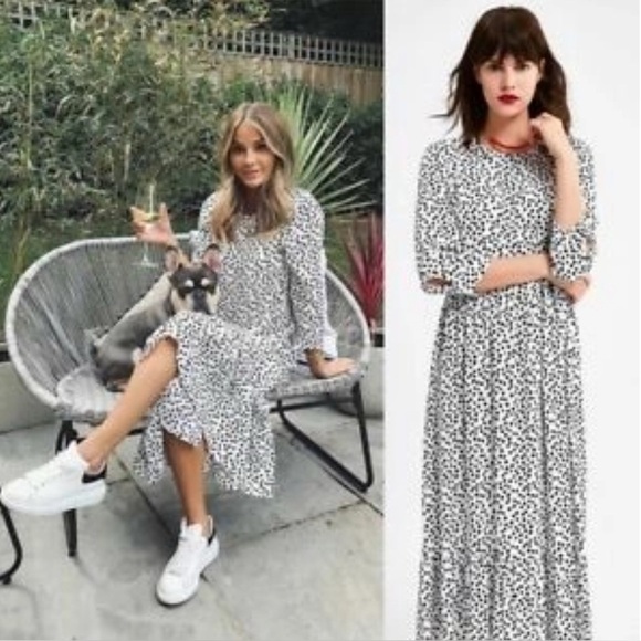 Zara Dresses & Skirts - ZARA Black White Polka Dot Print
DRESS Midi bloggers favourite  Patterned viral
